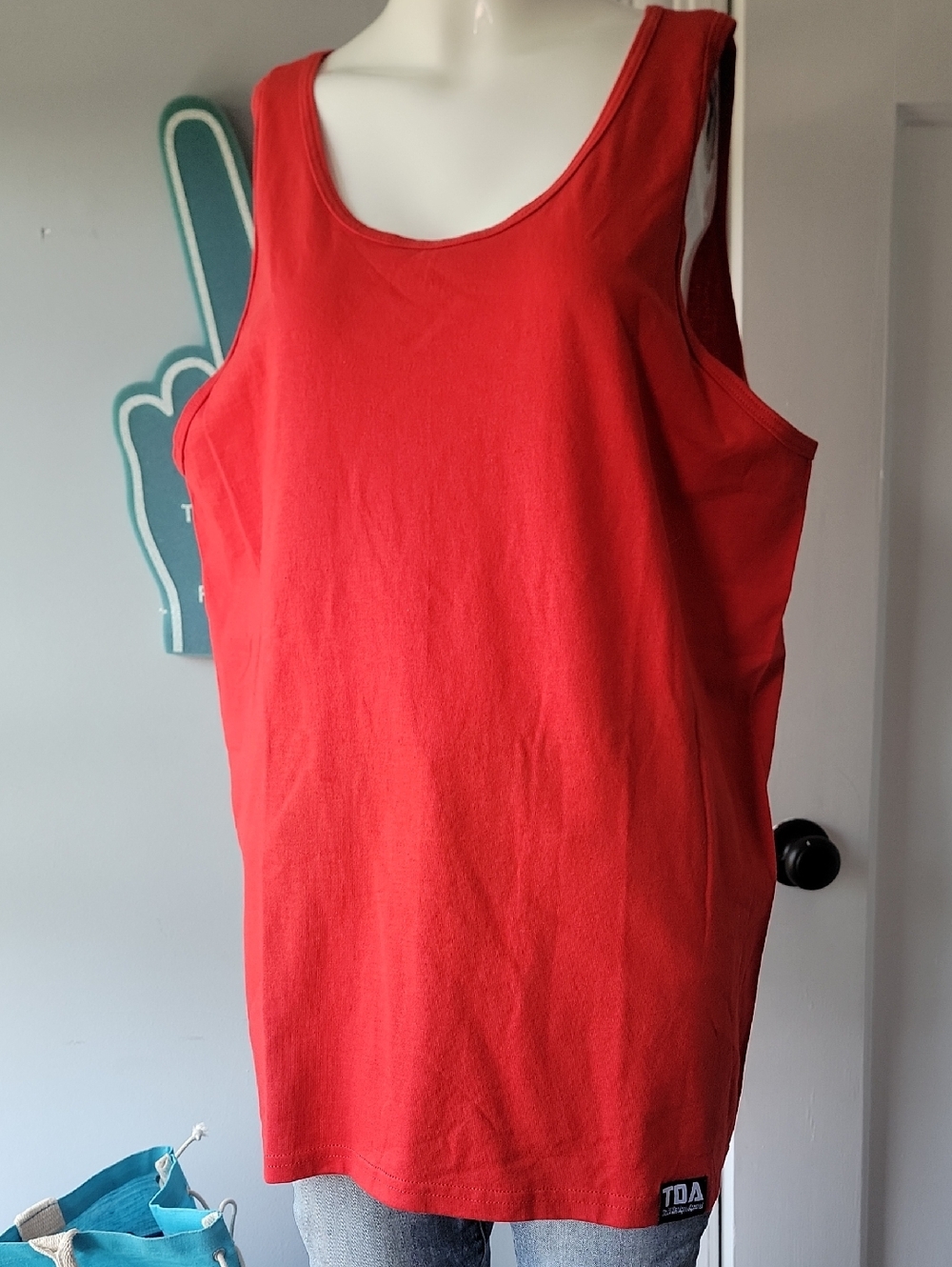 Red Sleeveless Tank Top